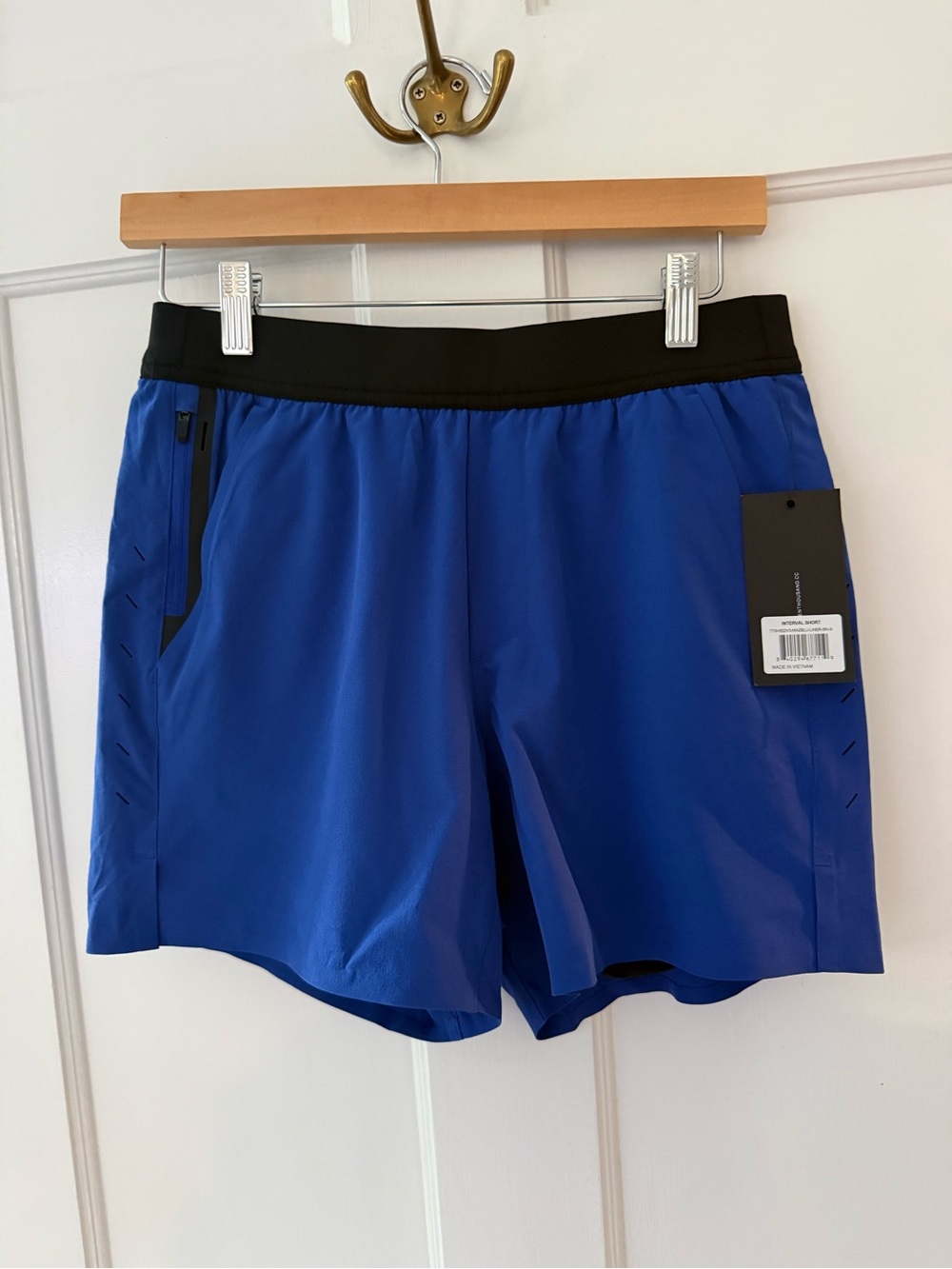 Ten Thousand Interval Shorts 5” Lined Maze Blue NWT Small